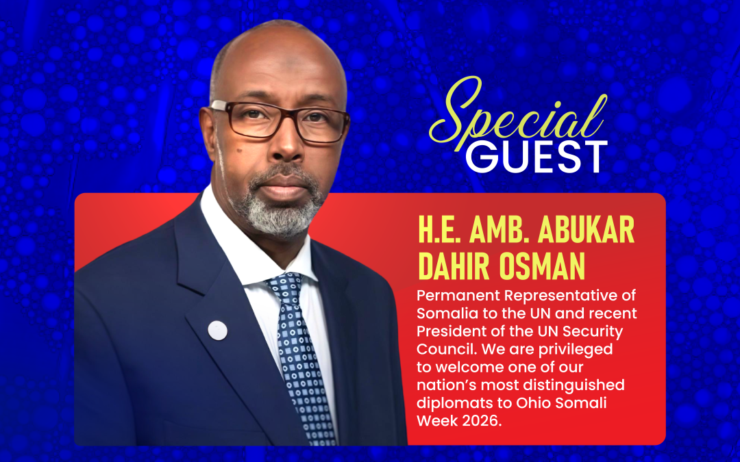 We are honored to welcome Abukar Dahir Osman